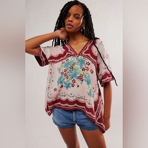 Free People Asymmetrical Blouse, XS